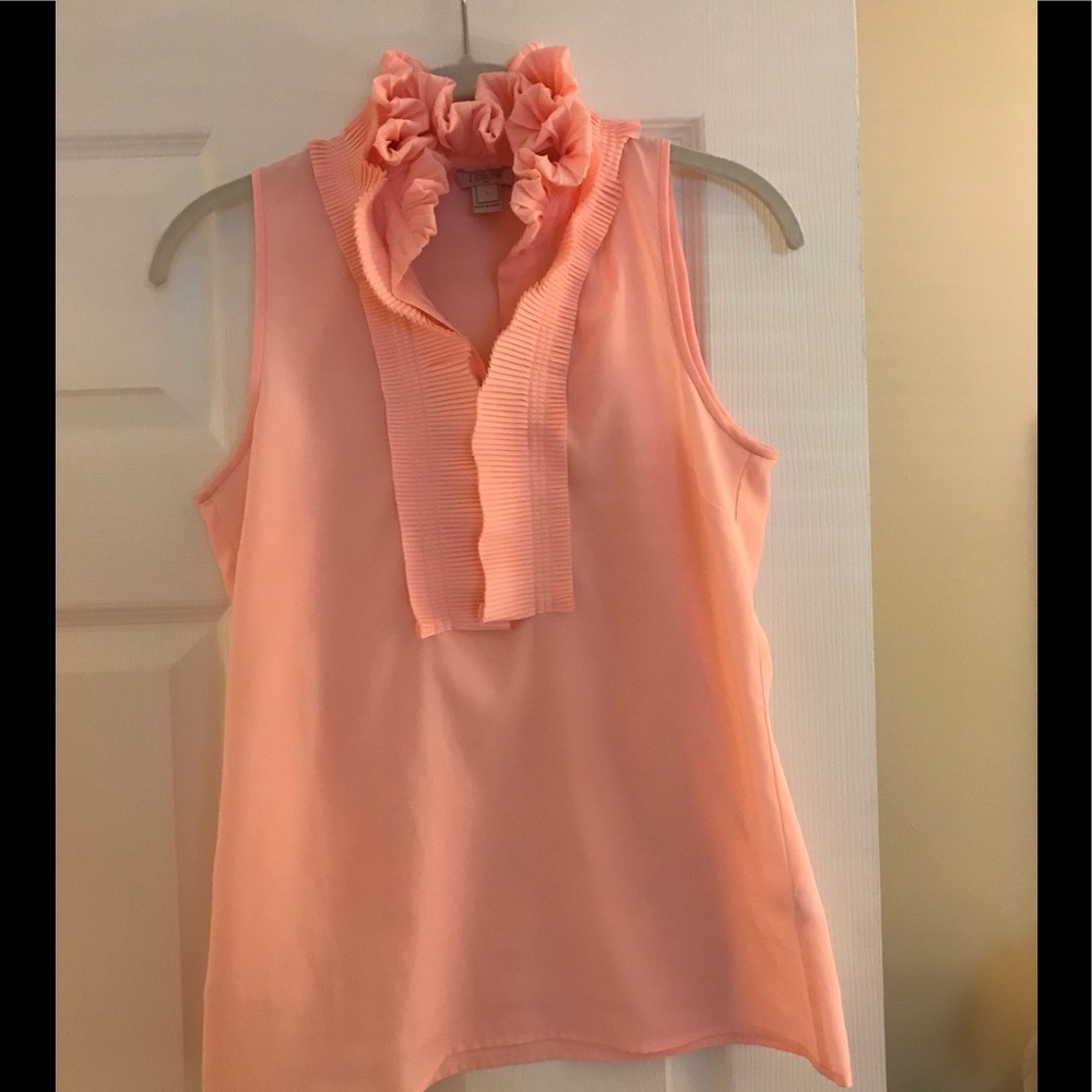 Light pink JCrew size 0 sleeveless blouse